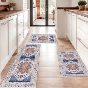 Boho Kitchen Rug Sets 3 Piece with Runner Non Slip Kitchen Rugs and Mats Washable Kitchen Mats for Floor Thick Kitchen Floor Mat Carpet Runner Rugs fo (title: default title)