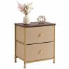 Double drawer bedside table - suitable for bedrooms and living rooms, 20 inches high