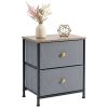 Double drawer bedside table - suitable for bedrooms and living rooms, 20 inches high