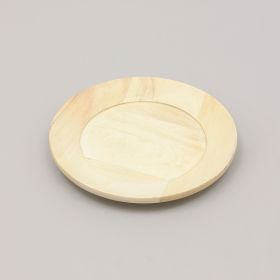 Handcrafted 13" Wood Charger Plate Wooden Dinning Placemat Artisan Wood Tableware (Color: as Pic)