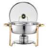 Chafing Dish Buffet Set, 5 Qt 4 Pack, Stainless Steel Chafer with 4 Full Size Pan