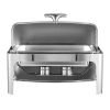 Roll Top Chafing Dish Buffet Complete Set, 9Qt Stainless Steel Chafer with Full Size Pan