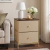 Double drawer bedside table - suitable for bedrooms and living rooms, 20 inches high