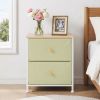 Double drawer bedside table - suitable for bedrooms and living rooms, 20 inches high