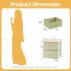 Double drawer bedside table - suitable for bedrooms and living rooms, 20 inches high
