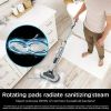 Dual Head Hard Floor Steam Mop, 3 Adjustable Steam Modes, LED Headlights, Lightweight for Home Tile Cleaning