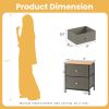 Double drawer bedside table - suitable for bedrooms and living rooms, 20 inches high